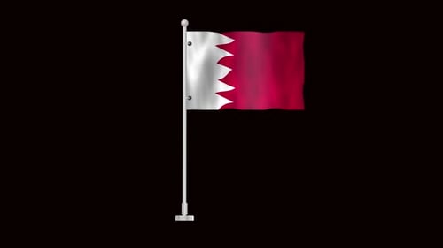 Flagge von Bahrain weht