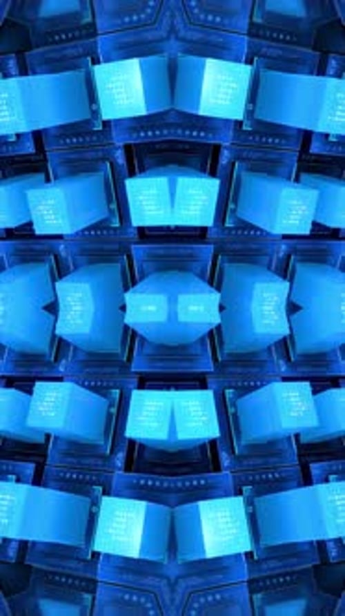 Digital Pulsing Blue 3D Extrusions