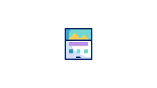 Animiertes Landingpage-Symbol