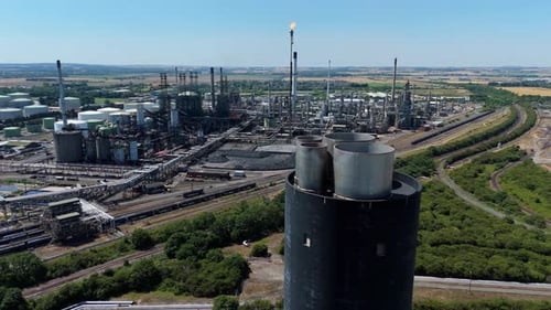Aerial view of VPI Immingham Power Plant, United Kingdom.