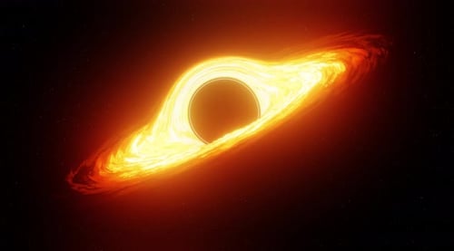 Black Hole and a Disk of Glowing Plasma