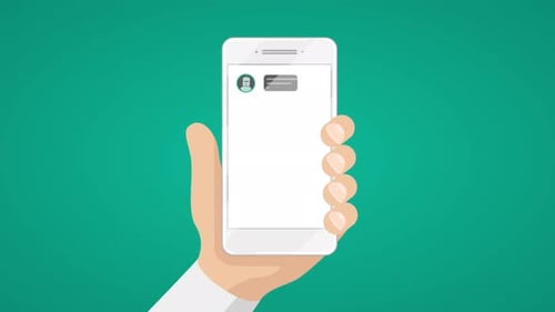 Man Chatting With Chatbot On Smartphone 4k