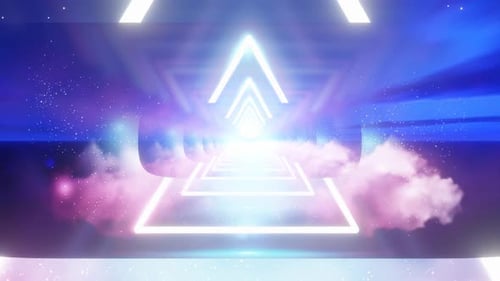 Vj 3d render cinematic background, futuristic enless loop