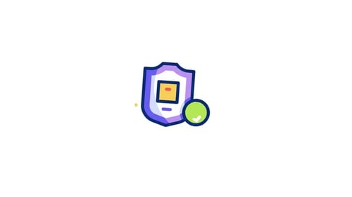 Animated Security Shield with Checkmark Icon