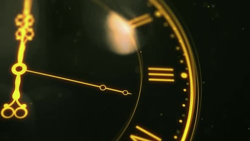 Elegant Golden New Year Countdown Clock 2025