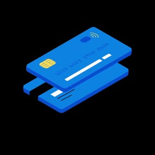 Credit Cards Payment Finance Banking Blue Isometric Video
