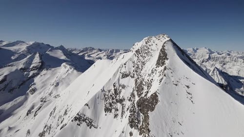 Striking alp visuals of Kitzsteinhorn mountain Tauern Austria aerial
