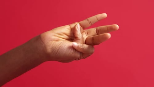 Vertical Finger Counting Hand Numbers One to Five