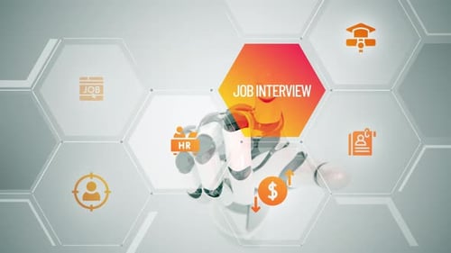 Job Interview touch screen animation
