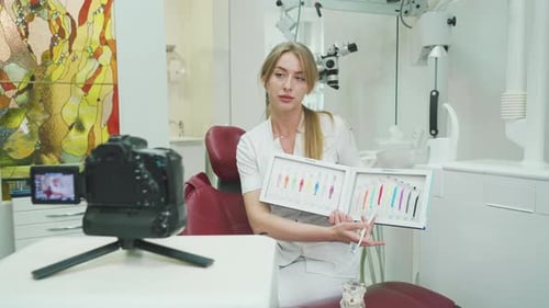 Young Dentist Explains Aligner Options on Camera