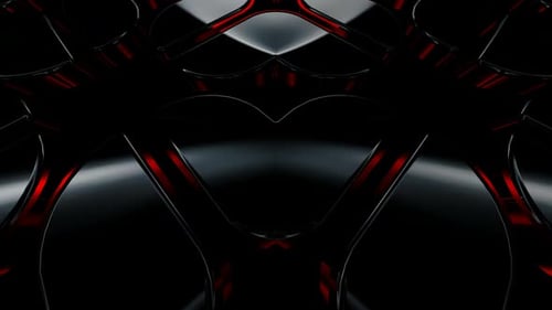 Dynamic Futuristic Red Abstract Metallic Background Loop