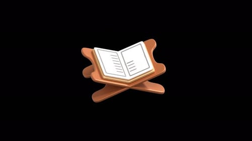 Holy Quran 3D Icon - Islamic Scripture Animation 4K