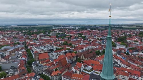 Aerial view of Hildesheim city , Germany