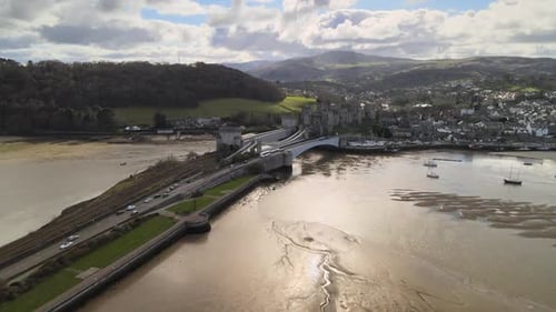 Conwy castle, sight on Wales, UNITED KINGDOM, CONWY