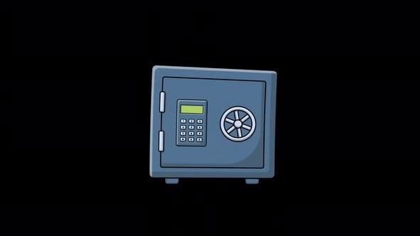 Animated Safe Box with Digital Lock and Spinning Wheel, Backgrounds ...