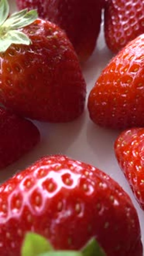 Vertical Video of Strawberrys