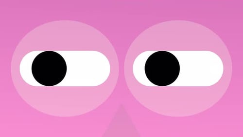 Animation mit blinkenden Augen Gesichtsausdruck einer Person - Gefühle einer müden Person
