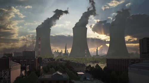 Village Near Nuclear Power Plant