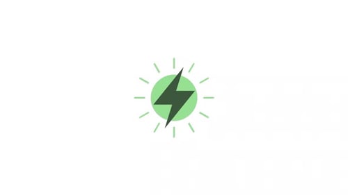 Animated Flat Design Energy Icon