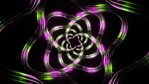 Lime And Pink Moving Spiral Patterns Background Vj Loop In HD