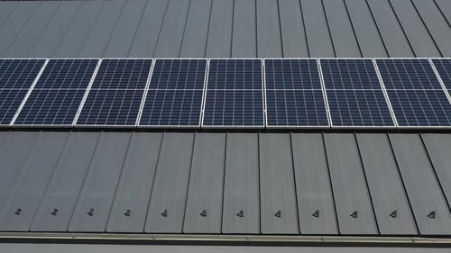 Solar Panels on a Roof