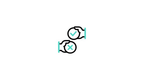 Animated Checkmark and Cross Hand Icons
