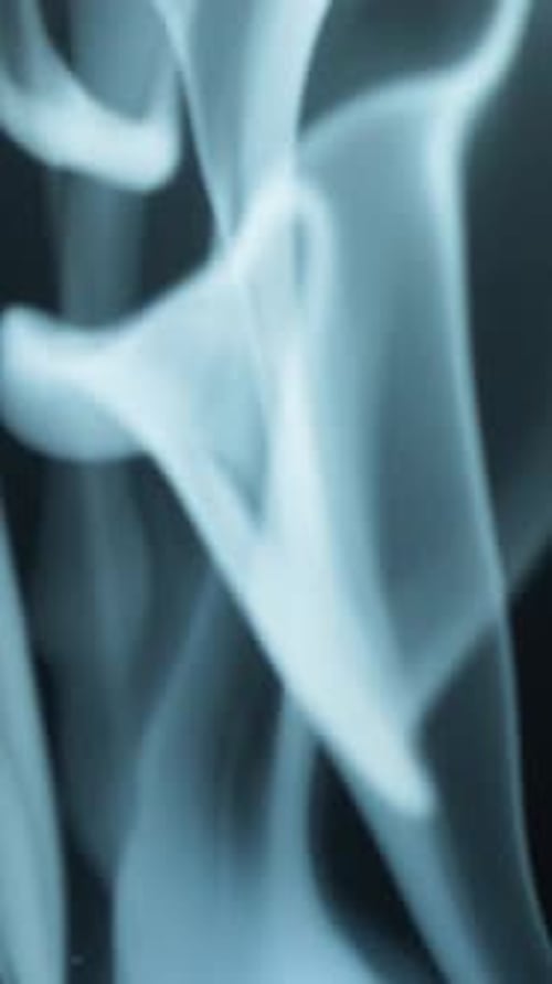 White Smoke Vertical Floating On A Black