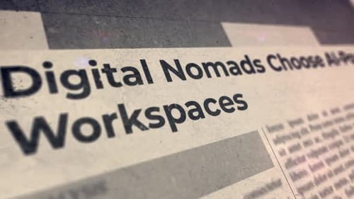 Grunge Newspaper Headline Reveal with Glitch Effect