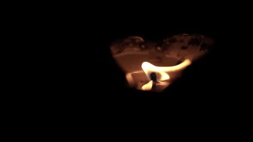 Candle light in the dark