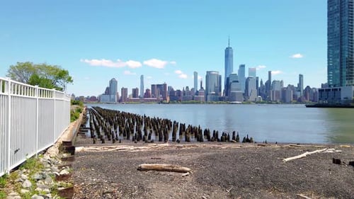 Lower Manhattan, Wall Street view from New Jersey
