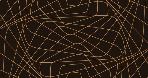 Seamless Looping Abstract Orange Lines Motion Background