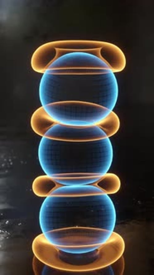 Futuristic Abstract Glowing Orb and Ring Motion Graphic