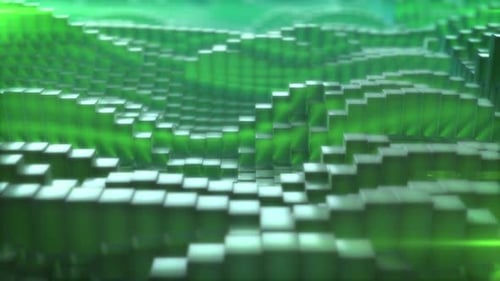 Grüner kubischer abstrakter Hintergrund