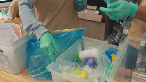 People Sorting Recyclable Materials