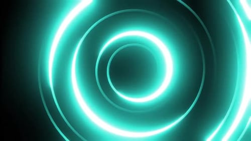 Hypnotischer Neonspiralwirbel pulsiert mit vibrierender Energie