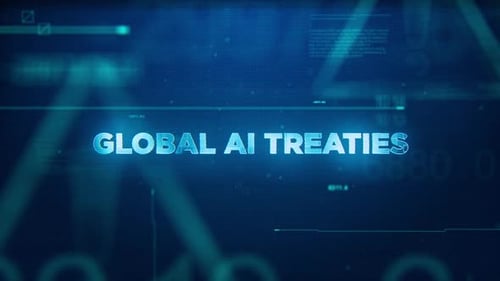 Global Ai Treaties Concept Technology Futuristic Data Background