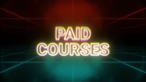 Animated Neon Text Title for Paid Courses