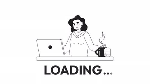 Animated Bw Writing Code Loader