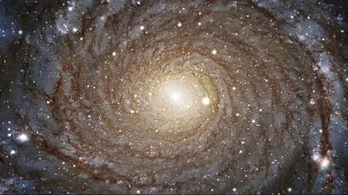 Animated Cosmic Spiral Galaxy with Twinkling Stars