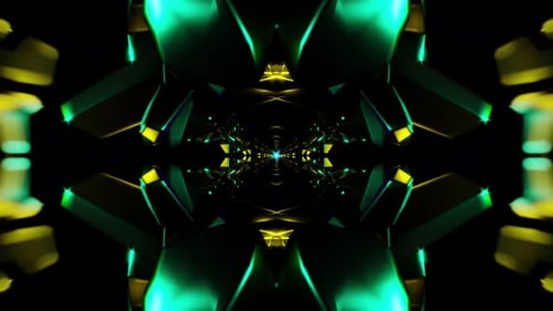 Seamless Neon Tunnel VJ Loop with Pulsing Geometric Mirrored Tunnel Radiant Glow