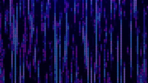 Fondo digital, malla cibernética y luces brillantes aleatorias. Altas tecnologías de la información y big data