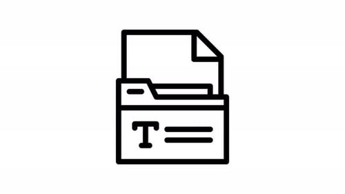 folder line icon animation