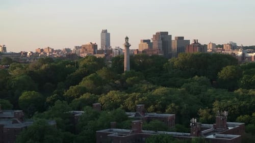 Brooklyn's Fort Greene Park at sunrise. Shot in New York City.