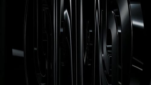 Modern Abstract Black Glossy Rotating Shapes Background