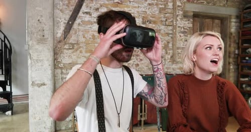 Enthusiastic Young Adults Experiment with VR Technology