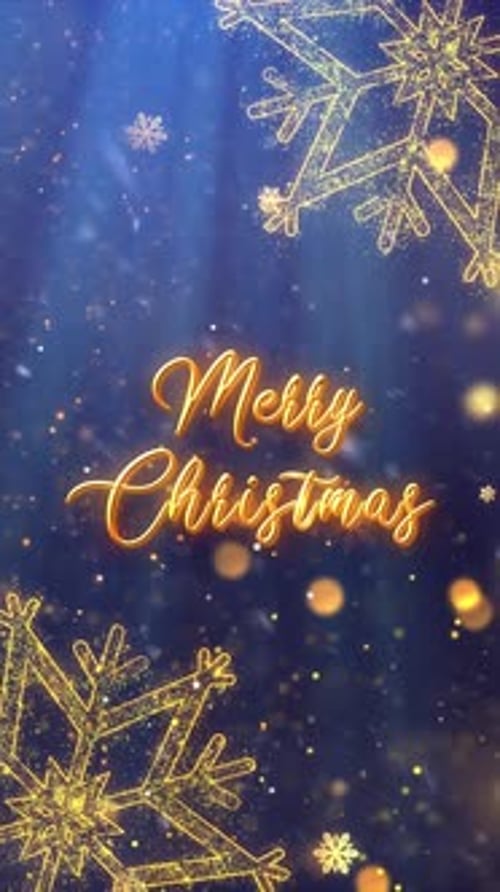 Golden Glitter Merry Christmas Title Reveal