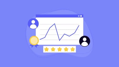 Animated Data Analytics with User Ratings and Achievement Badge