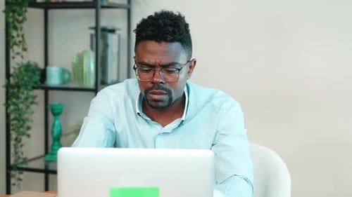 Businessman Working in Home Office