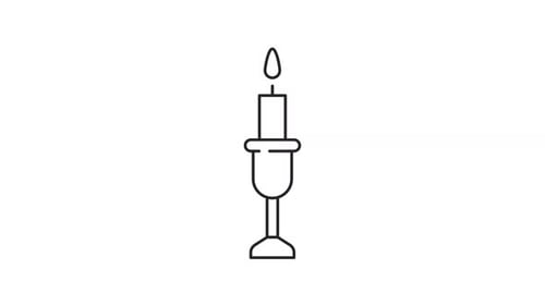 Animated candle line icon
