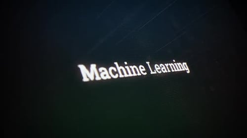 Mensagem de aprendizado de máquina em tela digital em telas de computador V04